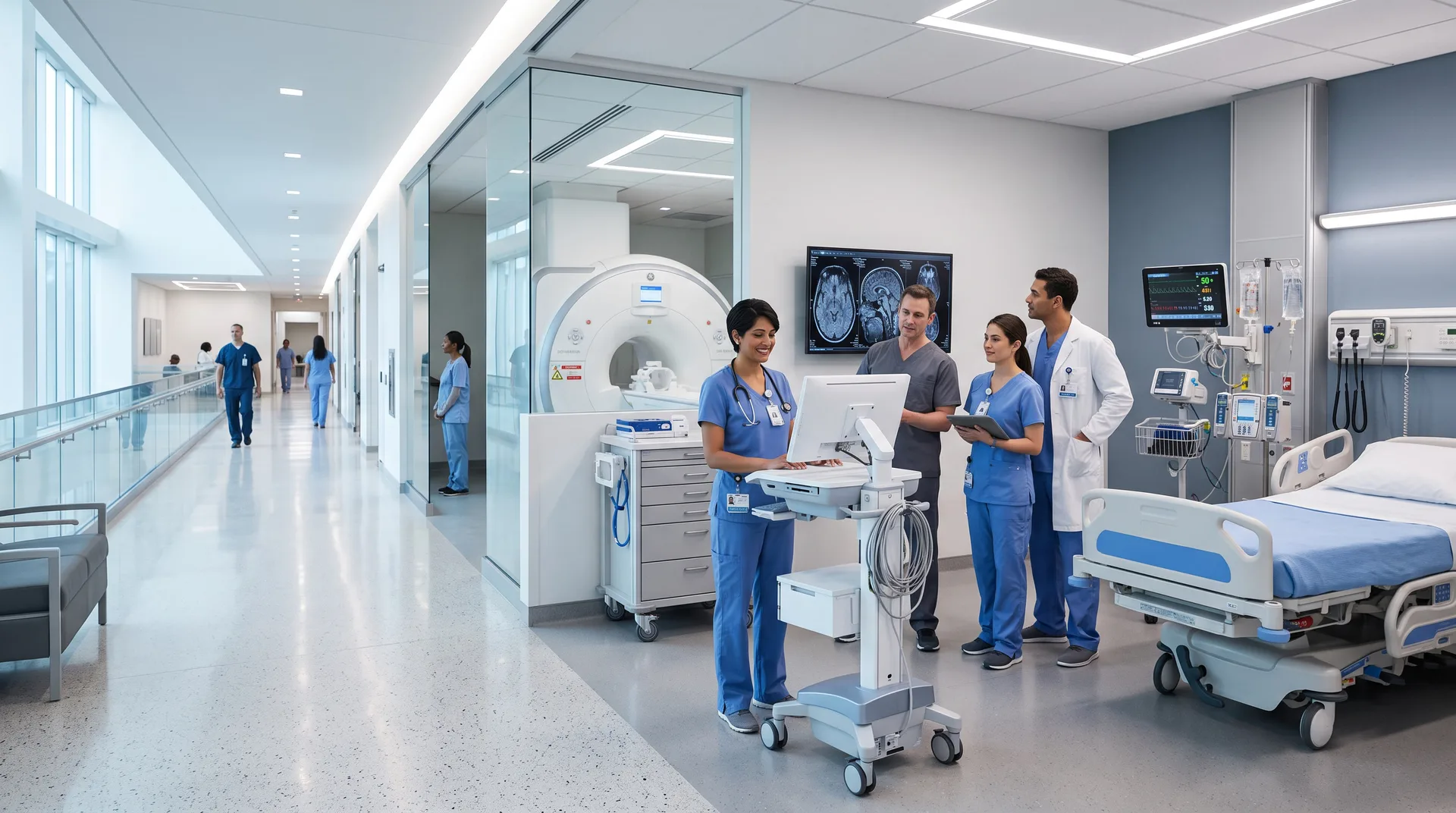 Modern hospital