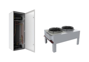 pump cabinet and horizontal condenser