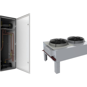 pump cabinet and horizontal condenser